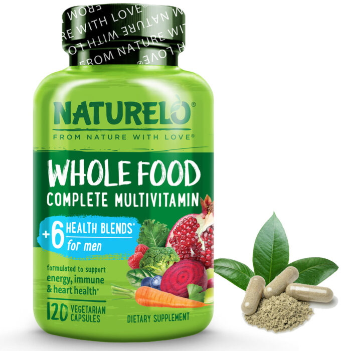 NATURELO-Whole Food Multivitamin for Men, 120 Vegetarian Capsules - Image 1